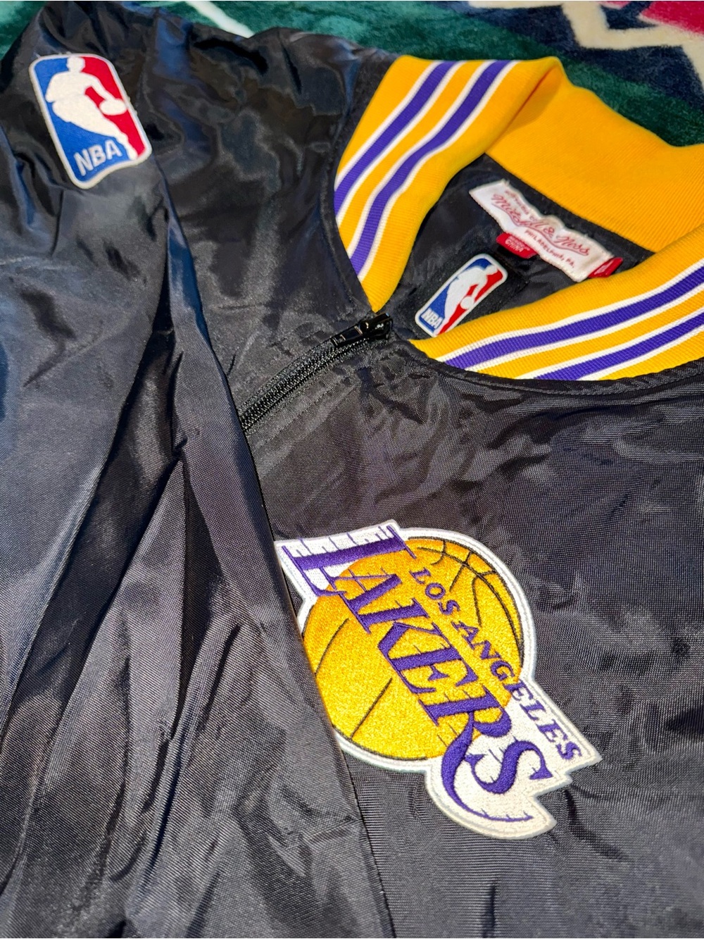 NBA Los Angeles Lakers Black Jacket with Yellow & Purple Accents
